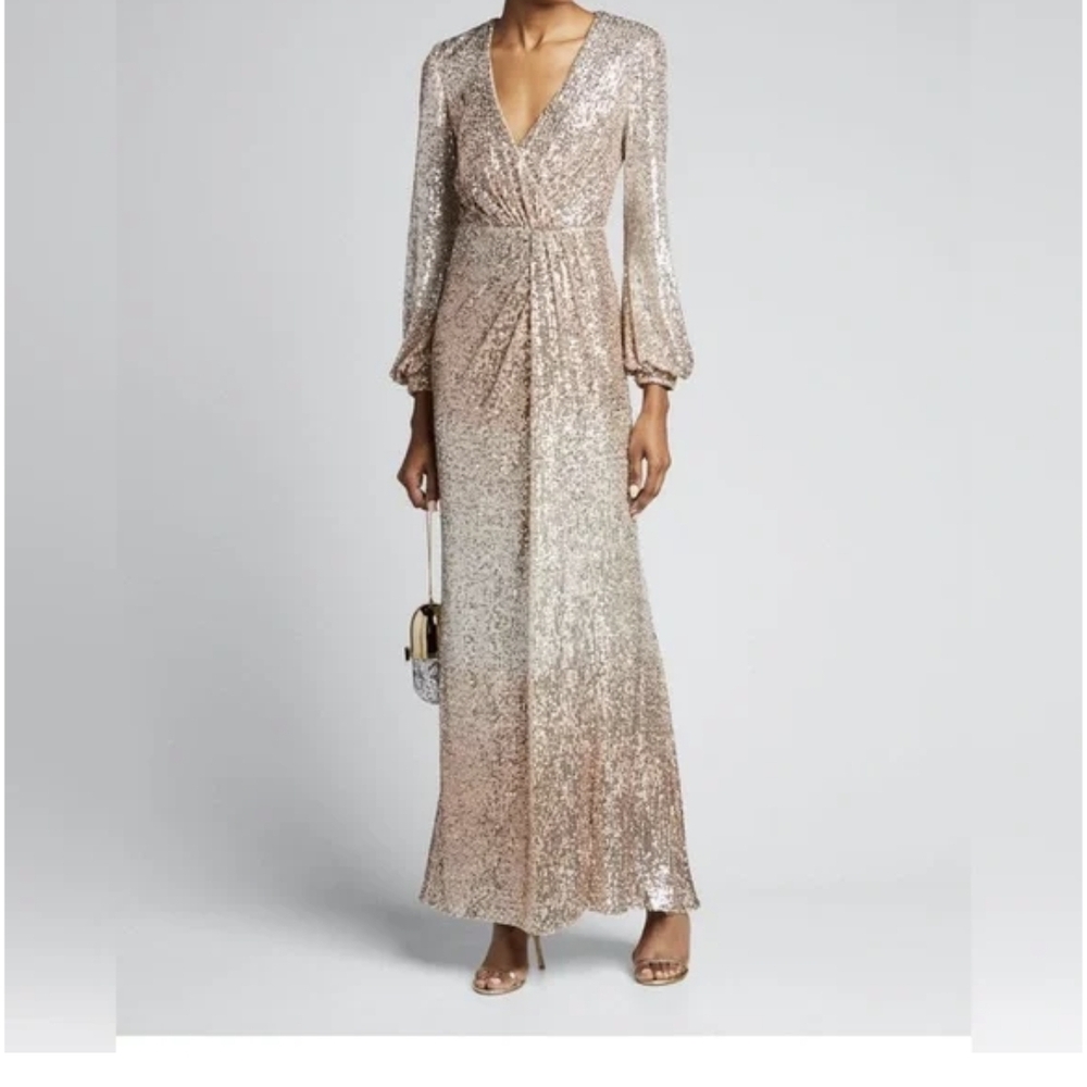 Badgley Mischka Elegant Sequin Evening Gown Brand New With Tag